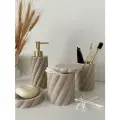 Набор аксессуаров для ванной комнаты, 4 предмета, бежевый