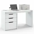 Письменный стол с тумбой, с ящиками Есэндвич S Grand Лаворо 130х60х75 см (Белый)