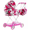 Коляска-люлька Melobo / Melogo C сумкой и корзиной (9325) розовый Цветочки