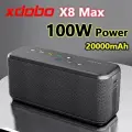 Портативная беспроводная Bluetooth-Колонка XDOBO X8 MAX, 100 Вт, внешний аккумулятор BT5.0, TWS звуковая коробка, 20000 мАч, бумбокс, аудиоплеер