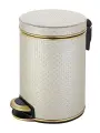 Ведро для мусора Geralis V-PLG-B Punto цвет Бежевый, кант Золото, 5 л