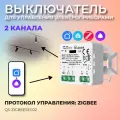 Умный выключатель. Модуль двухканальный. Реле для умного дома QS-ZigbeeSEC02