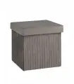 Пуф складной с ящиком для хранения Store Square, антрацитовый, велюр