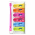 BE YOU Набор зубных паст Шесть вкусов, 6х10 ml + Ультрамягкая зубная щетка CS5460 (розовая)
