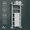 Полотенцесушитель водяной Onix, модель Classic Plus Pro White 300x800 Лесенка с нижним подключением, Белый матовый, полный комплект