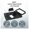 Настольный подарочный набор руководителя, оригинальный бизнес подарок Galant Black Hawk из дерева, 6 предметов, цвет чёрный дуб, 238167
