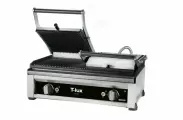 Контактный гриль T-LUX CGE 50D, 2 зоны нагрева, термостат 50-300 C, 2.6 кВт, 220 В