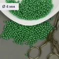 Бусины MAGIC 4 HOBBY круглые перламутр 4мм цв.035 изумруд уп.500г (≈15000шт)