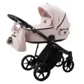 Коляска универсальная Adamex Porto TIP 2 в 1, PO-PS26 - Розовый, розовая экокожа