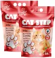 CAT STEP ARCTIC STRAWBERRY наполнитель силикагелевый для туалета кошек с ароматом клубники (3,8 + 3,8 л)