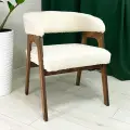 Стул деревянный с мягкими подлокотниками букле, письменный с подлокотниками, кухонный, обеденный, стул-кресло 1 шт.