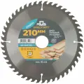 Диск пильный по дереву, Круг отрезной по дереву для циркулярных пил, для дисковых пил, торцовочных пил MOS 210 х 48T посадочный диаметр 32 мм + 3 кольца: 32/30, 30/20 и 20/16 мм