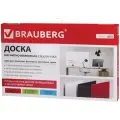 Доска магнитно-маркерная стеклянная 60х90 см, 3 магнита, БЕЛАЯ, BRAUBERG, 236747