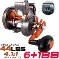 Сougayilang Троллинговая катушка для морского окуня 5.2:1/3+1BB