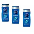 Гель Nivea Men для душа Пробуждающий с морскими минералами, 250мл 3шт