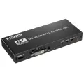 Контроллер видеостены на 4 экрана 2x2 HDMI 1.4 GSMIN VW04 с медиаплеером и аудио экстрактором 4k 30ГЦ / 1080p, RS232, IR (Черный)