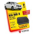 Каркасные шторки на магнитах для автомобиля Kia Rio III, K2 (Киа Рио 3) седан 2011-2017, автошторки на задние стекла, Cobra Tuning - 2 шт.