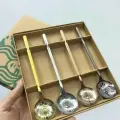 Подарочный набор чайных/кофейных ложек Starbucks, шлифованный 15см.
