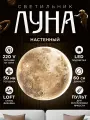 Светильник на стену луна 60 см, холодный 6000К, питание от сети