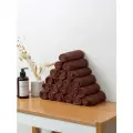 Набор махровых салфеток осибори Sandal люкс 30*30 см, цвет - коричневый, 20 шт.