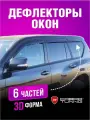 Дефлекторы боковых окон для SWM G05 Pro 2021-2025 (СВМ Г05 Про), G05 2019-2021 полный комплект с уголками, 6 частей, ветровики Кобра Тюнинг