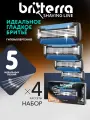 Лезвия для бритвы BRITTERRA FOR MEN 5 лезвий, 4 шт.