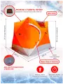 Палатка CoolWalk CT-3022A, зимняя, 3-местная, ветрозащитная, оранжевая