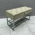 Банкетка с ящиком в прихожую для обуви 90х35х55 см STEEL MEBEL (БПХ90-0К2)