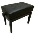 Банкетка для пианино или рояля BRAHNER BP-150A/BK деревянная с ящиком для нот и подъёмным механизмом.