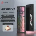 Механическая клавиатура AJAZZ AK980 V2, трехрежимная RGB Maillard axis с экраном (градиентная пудра)