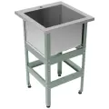 Моечная ванна Центр оборудования ВМ-1/530, нержавеющая сталь AISI 430 0,8 мм, каркас оцинк