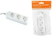 Удлинитель сетевой У3 3 гнезда, 5метров, без заземления, ПВС 2х0,75мм2 10А/250В TDM Electric