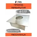 Проход перекрытия универсальный (песочница) 400x400 оц.-нерж. AISI 430-0,5 d110