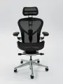 Размер B, кресло Herman Miller Aeron, цвет Graphite Polished Aluminium