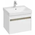 Тумба под раковину Aquaton Марти 55 1A263201MY010 подвесная Ясень шимо МДФ / ЛДСП белый с ящиками