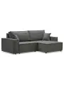 Угловой диван Фабио, размер: 250х154х87, спальное место: 200х137см, велюр Baza 05 Grey
