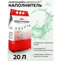 ECO Premium Наполнитель для кошачьего туалета ECO Premium Green древесный комкующийся 20л