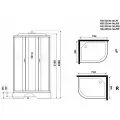 Душевая кабина Niagara NG-33194-14RF (1100х900х2150) средний поддон (26см) стекло матовое