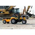FALK Фронтальный погрузчик-экскаватор Super Builder педальная машина, веломобиль с прицепом для детей от 3 до 7 лет; жёлтый