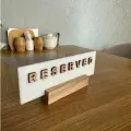 Табличка на стол резерв/RESERVED двухсторонняя. Подставка на стол для кафе, ресторанов. Тэйбл стэнд. для кафе
