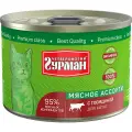Четвероногий Гурман Мясное ассорти с говядиной консервированный корм для котят - 340 г (12 шт)