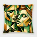 Подушка декоративная Мозайка влюбленные 40х40 велюр