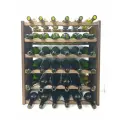 Винный стеллаж из дерева для 36 бутылок коричневый