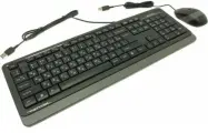 Клавиатура + мышь A4Tech Fstyler F1010 черный-серый