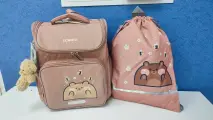 Рюкзак LOREX KIDS CLASSIC COOKIE BEAR 16 л бежевый мягкий 1 отделение молния держатель для карточек, брелок, мешок для обуви д/девочек 36x28x16 см