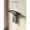 Сушилка настенная для белья Видовито 55(100)x25x4, раскладная, телескопическая, чёрная, 3 положения