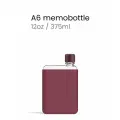 Бутылка с силиконовым чехлом Memobottle A6, бордовый