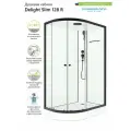 Душевая кабина Domani-Spa Delight Slim правосторонняя 120х80, белая, черный профиль, низкий поддон, прозрачное стекло4мм