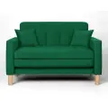 Диван-кровать Остин, прямой, 122*77*78, спальное 100*191, велюр зеленый, Велутто 33