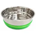 Миска металлическая с салатовой резинкой, 0,49л, Triol